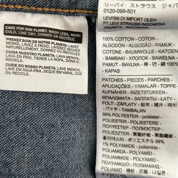 Levi's Dark Blue Denim Shirt with Colorful Patches - Picture 9 of 12